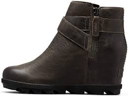 Amazon Com Sorel Women S Joan Of Arctic Wedge Ii Buckle Ankle Boot Quarry 5 M Us Ankle Bootie Buckle Ankle Boots Joan Of Arctic Wedge Ankle Boot
