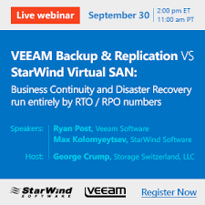Veeam Backup Replication Vs Starwind Virtual San Should I Use Veeam Backup Replication To Meet My Disaster Business Continuity Webinar Disaster Recovery