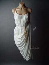 Grecian Goddess Greek Elegant Gathered Classic Drape Women Theme Party Dress L Greek Dress Grecian Goddess Costume Goddess Dress