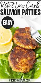 Airfryer salmon cakes are a fantastic keto friendly snack or meal option and are super simple and easy to make. Low Carb Keto Salmon Patties Recipe Salmon Cakes Salmon Patties Recipe Keto Recipes Dinner Low Carb Salmon