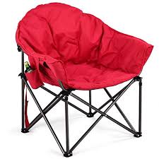 Giantex Folding Moon Saucer Chair Portable Camping Chair Oversized Outdoor Chair With Cup Holder Carr Portable Camping Chair Outdoor Folding Chairs Moon Chair