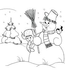 Schneemann malvorlage zum ausdrucken coloring and malvorlagan. Winter 12 Ausmalbild