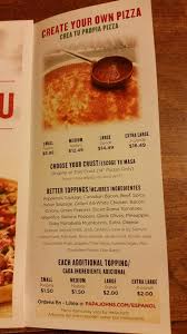 Papa John S Menu Prices Meal Items Details Cost Papa Johns Menu Papa Johns Menu