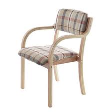 Dining Chair Zjm Plaid Fabric Cafe Lounge Chair Solid Wood Backrest Armchair Color Latticec Size Set Of 1 Find Fabric Dining Chairs Chair Dining Chairs