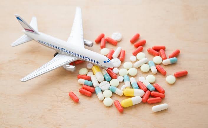 Medicamentos en avión 