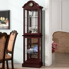 Generic pemberly row tall 24 wide china kitchen cabinet with microwave storage in chocolate gray. Astoria Grand Inglaterra Curio Cabinet Reviews Wayfair