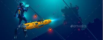 Underwater Autonomous Robot Exploration Sea Floor Underwater Sea Floor Autonomous Robots