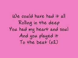 I Adele Rolling In The Deep Lyrics All Rights To Adele Please Add Me And Subscribe D Music Quotes Deep Lyrics Songs