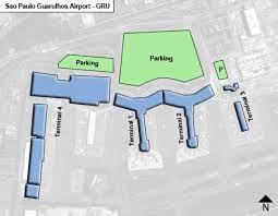O aeroporto de guarulhos (gru) é mais conhecido como aeroporto de cumbica, porém seu nome oficial é aeroporto internacional governador andré franco montoro. Sao Paulo Mapa Do Aeroporto De Guarulhos Sao Paulo Aeroporto Internacional De Guarulhos Terminal Mapa Brasil