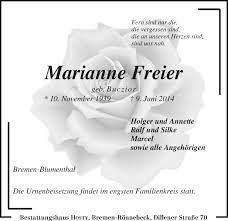 Wie formulieren ihre kunden die fragen. Traueranzeigen Von Marianne Freier Trauer Gedenken