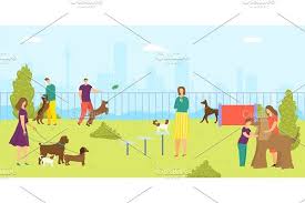Park For Dog Pet Vector Pet Dogs Pets Happy Animals