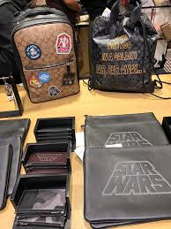 And there's several backpacks and crossbody styles all well for hauling around all your lightsabers, droid parts, and kyber. Star Wars X Coach Collection Singapore Atrium Sale Facebook