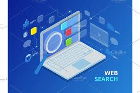 Isometric Search Engine Result Page Flat Vector Clean Web Design Isometric Web Layout