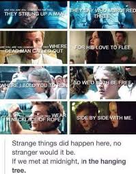 If We Met At Midnight In The Hanging Tree Pin By Kristi Mike Fosbenner On Hunger Games In 2020 Hunger Games Hanging Tree Hunger Games Mockingjay