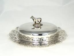 Silver Plated Butter Dish With Cow Handle By Simplycharmingukshop Silver Plate Silver Cow