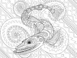All ocean coloring pages including this scary fish coloring page can be downloaded and printed. Coloring Page With Creepy Fish With High Details Stock Vector Illustration Of Ocean Fish 148398443