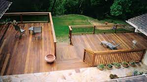 Railing On The Stairs Not All The Way Outdoor Deck Deck Landscape Construction