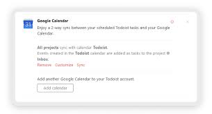Log into your google account. Use Google Calendar With Todoist Todoist Help