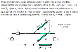 Solved Using A Smith Chart Design A Matching Network Emp