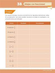 Publicado en la página oficial del programa. Atajos Con Fracciones Bloque Iii Leccion 38 Apoyo Primaria