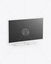 This free psd mockup easy to edit with smart objects. Tv Mockup In Device Mockups On Yellow Images Object Mockups