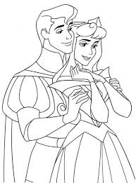 Snow white, cinderella and sleeping beauty. Sleeping Beauty Prince Phillip Hug Princess Aurora In Sleeping Beauty Coloring Sleeping Beauty Coloring Pages Disney Princess Coloring Pages Princess Coloring