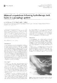 Pdf Bilateral Amputations Following Hydrotherapy Tank Burns