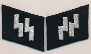 SS Runes officers mirrored collar tabs set, rare variety. – Murphs Militaria