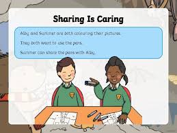 When you share something, that shows you care about somebody else. Sharing Is Caring What Is Sharing Sharing Is