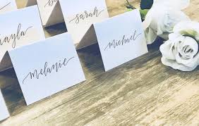 Wedding Name Cards Handlettered Black Event Place Cards Place Card Calligraphy Table C Wedding Name Cards Wedding Placement Cards Wedding Place Cards