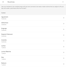 I May Have Gotten A Little Carried Away With The Harry Potter Themed Routines Feel Like A Wizard Already But Does Anyone Have Any Other Ideas Googlehome