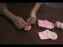 How To Make A Baby Sock Rose Baby Gift Idea Youtube