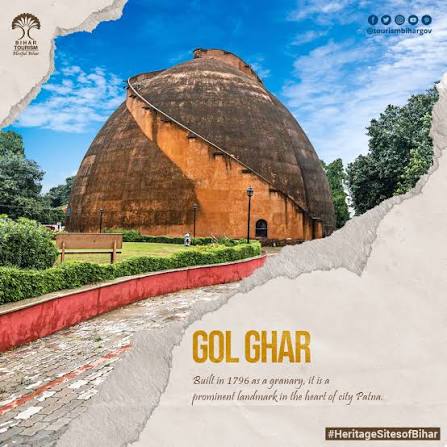 Golghar historical granary in Patna, India