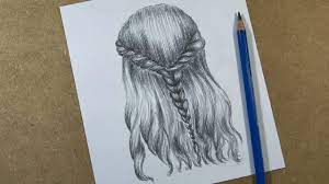 How To Draw The Back Of A Head With Hair Pencil Drawings How To Draw Braids Draw