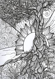 There are tons of great resources for free printable color pages online. Tree Of Life Zentangle By Mysticdragonfly Abstract Coloring Pages Tangle Art Zentangle