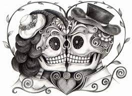 Estaba lisa llorando en el panteón porque a su amor la muerte se lo llevó pasó un año y sentada en su sillón la flaca llegó ¿por qué no entregar tu corazón para estar por siempre con tu eterno amor? Calaveras Besandose Las Mejores Imagenes De Este Beso Eterno Tatuaje Pareja Calavera Tatuajes De Calaveras Mexicanas Arte De Calavera De Alfenique
