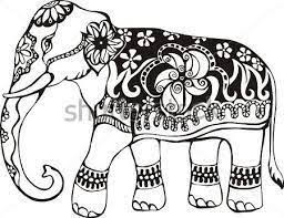 Resultado De Imagen Para Dibujos De Elefantes Hindues Para Colorear Elefantes Pintados Tatuajes De Elefantes Y Arte De Elefante