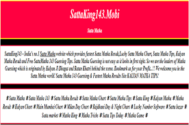 23 paradigmatic satta king satta number chart