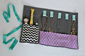 Diy Travel Jewelry Organizer View From The Fridge Travel Jewelry Organizer Jewelry Roll Jewelry Organization