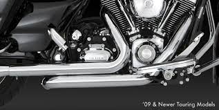 Add the sleek look of true dual head pipes with dresser duals, complete with full coverage heat shields and available for all touring models from 1995 to present. Vance Hines Dresser Duals Iron Aces Speed Shop