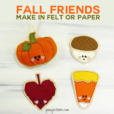 Tie the tag onto the center brad. Fall Friends Autumn Felt Ornaments And Cards Jennifer Maker