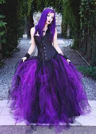 Black Purple Gothic Long Prom Dress D1018 D Roseblooming Purple Wedding Dress Gothic Wedding Dress Purple Gothic Dress