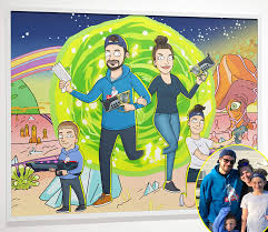Rick and morty season 5 poster. Amazon Com Custom Rick And Morty Family Portrait Poster Itoonify Posters Prints