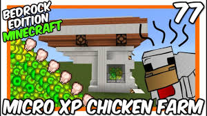 In your minecraft bedrock edition or mcpe vanilla survival world. Bedrock Edition Micro Xp Chicken Farm Minecraft Farm Minecraft Minecraft Designs