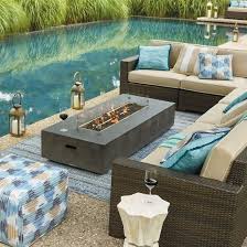 Fayette Linear Fire Table Frontgate Luxury Outdoor Furniture Fire Table Used Outdoor Furniture