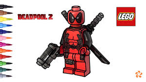 This lego robot coloring pages will make your activity a lot more colorful. Lego Deadpool 2 Coloring Pages For Children Color Kids Tv Youtube