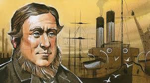 David Davies, who planned the docks at Barry stock image