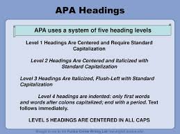 It is fine to introduce a new level of heading and then to move immediately into a subsection (as shown), provided you have two or more. Apa Formatting And Style Guide Ppt Download