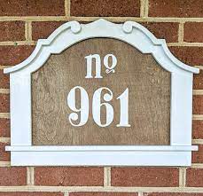 According to the the international building code each number must be a minimum of 4 inches (102 mm) in height with a minimum stroke width of 0.5 inch (12.7 mm). How To Make A Charming Diy House Number Sign Lovely Etc