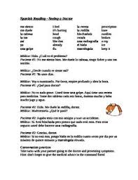 Spanish Reading Seeing A Doctor Spanish Reading Language Resources Spanish